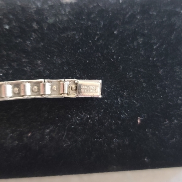 Vintage Dorsons Art Deco Sterling silver and crystal choker & Earings set. - Picture 6 of 15